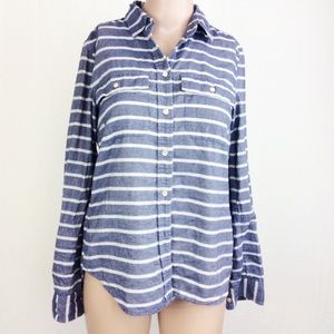 LL Bean Signature Shirt Button Down Striped